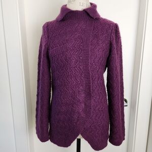 60s Purple RBK Importers CardiganSweater Coat Kimlon